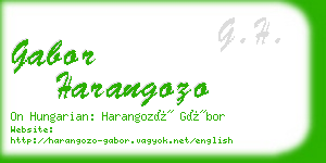 gabor harangozo business card